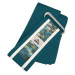 Пояс для медитации регулируемый, бирюзовый, рисунок облака