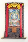 Танка печатная Четырехрукий Авалокитешвара, в обшивке, размер изображения 30х43 см 
