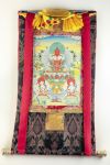 Танка печатная Будда Амитаюс, в обшивке, размер изображения 30х43 см