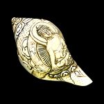 Раковина резная для подношения, Будда Шакьямуни, 10 см