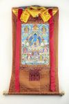 Танка печатная Восемь форм Будды Медицины, в обшивке, размер изображения 30х43 см