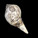 Раковина резная для подношения, Будда Амогхасиддхи, 10 см