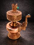 Буддийский ритуальный сосуд бумпа,18 см, медь с орнаментом, украшена бирюзой