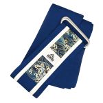 Пояс для медитации регулируемый, синий, рисунок волны