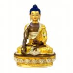 Статуэтка Будды Шакьямуни бронза, золото, серебро, высота 21 см